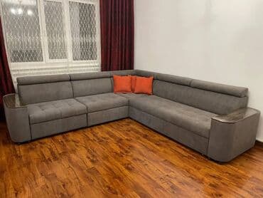 изготовление корпусной мебели: Бурчу бар диван, Кутулар менен, Үч кишилик — 1