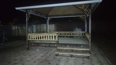 садовые беседки: Тапчан 3 x 3 x 3 м, Металл — 1