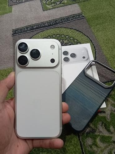 can bus: IPhone 17 Pro, Б/у, 256 ГБ, Белый, Защитное стекло, Чехол, Кабель, 100 % — 2