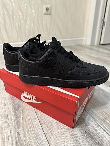 nike react: Nike Court Vision Low, артикул DH - Цвет: полностью черный — 1