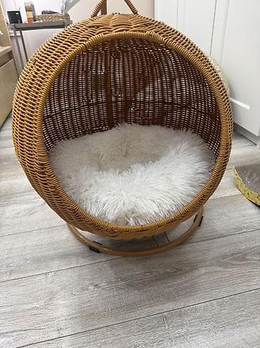 подвесное: Подвесное кресло, Б/у, Бесплатная доставка, цвет - Коричневый — 1