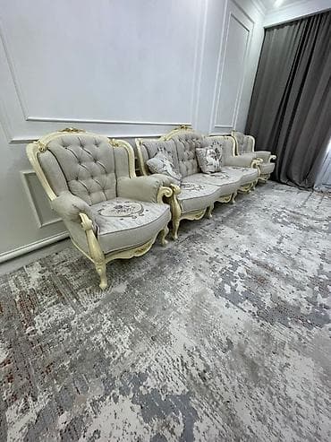 мебель для тв для гостиной: Комплект мягкой мебели, цвет - Бежевый — 2