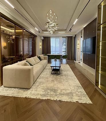pro group: 3 комнаты, 137 м², Асанбай мкр Элитка, 9 этаж, Дизайнерский ремонт — 6
