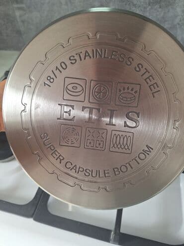 посуда кастрюли: Набор 3 шт. Нержавеющая сталь 18/10 Дно очень толстое. Крышка из — 7