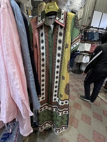 Личные вещи: Повседневное платье, Китай, Лето, Длинная модель, Хлопок, Платье-рубашка, Все размеры — 4