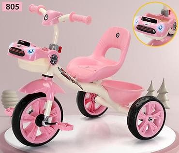 трехколесный велосипед lamborghini l2: Детский трехколесный велосипед 805 - Яркий розовый дизайн с передней — 1