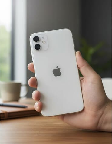 Компьютерлер, ноутбуктар жана планшеттер: IPhone 11, Колдонулган, 256 ГБ, Ак, Заряддоочу түзүлүш, Каптама, Бөлүп төлөө менен, 100 % — 2