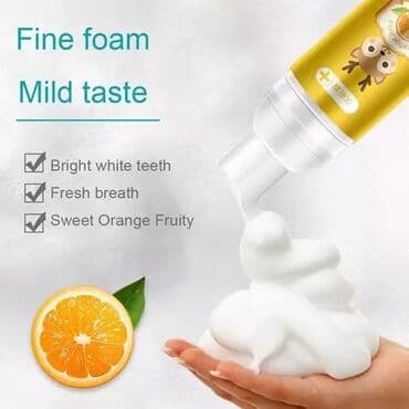 детская зубная щётка: Нажмите на дозатор 2-3 раза, нанесите пенку на зубную щетку и — 4