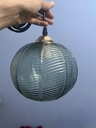 study lamp: Подвесной светильник с стеклянным плафоном «шар» есть 4штуки каждая — 1