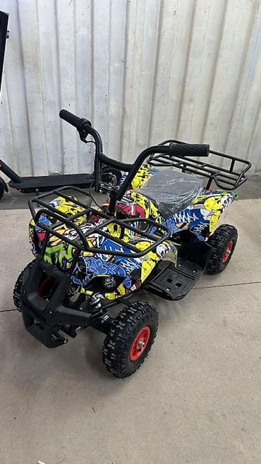 недорогие квадроциклы: Детский квадроцикл (мини-квадро) с ярким граффити-пластиком. Основные — 1