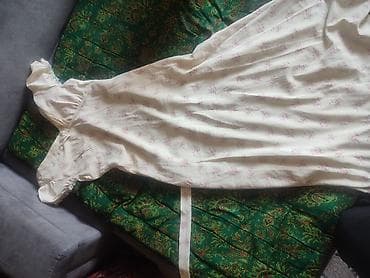 Длинное женское платье в романтическом стиле. - Цвет: молочный