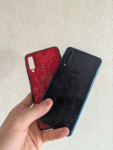 samsung tab a9: Samsung Galaxy A7 2018, Б/у, 64 ГБ, цвет - Синий, 2 SIM — 2