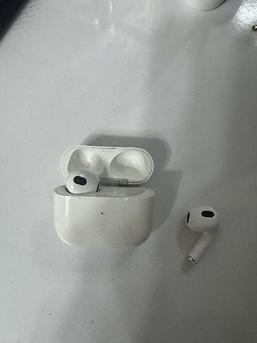 samsung 20 ultra: Беспроводные вкладыши наушники, Apple, Airpods 3, Б/у — 1