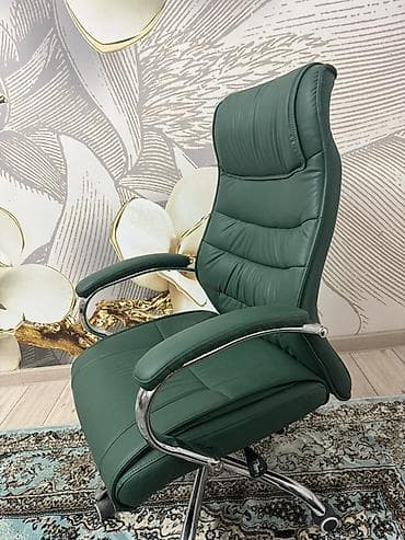 bag in box: Офисное кресло, С колесиками, цвет - Зеленый, Экокожа — 3