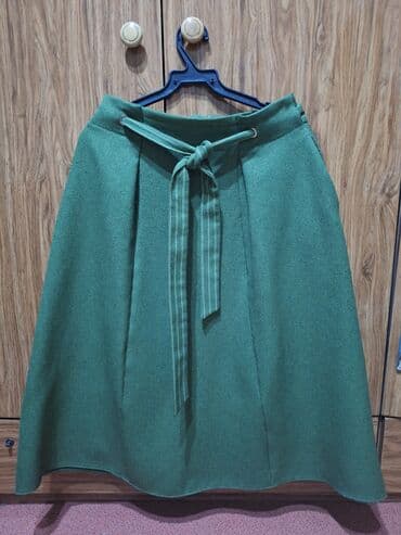 туника трикотажная: Юбка, Модель юбки: Трапеция, Миди, Трикотаж, Высокая талия — 1