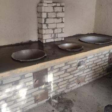 оборудование для пиццы: Кирпичная многоочаговая печь под казаны/котлы для профессиональной — 3