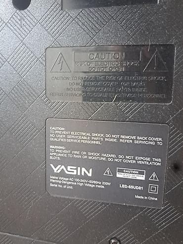 jack e4: Телевизор YASIN LED-65UD81, 65" Основные характеристики: - Диагональ — 3