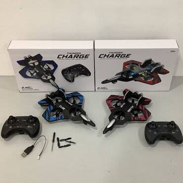 большой конструктор для детей: Самолет-дрон на радиоуправлении с 4 моторами и LED подсветкой ✈️✨ 🚀 — 1