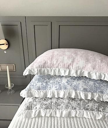 Шейшеп, жууркандар: Пуховое стеганое одеяло с наволочками и оборкой - Комплект: одеяло + — 5