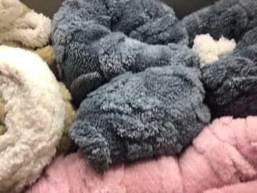 детское одеяло на овчине: Плед, Корея, Новый, Все сезоны, Двусторонний — 15