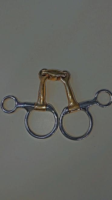 big 6: Трёхчастное трензельное мундштук-«гайка» (baucher/filis) для лошади — 5
