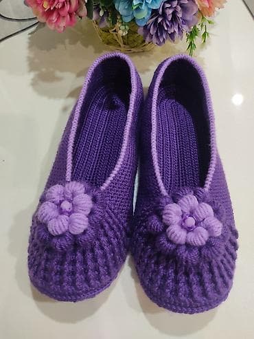 фиолетовая: Домашние тапочки, 38.5, Новый, цвет - Фиолетовый, Самовывоз — 3