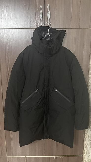 soft shell: Зимний мужской пуховик-парка, черный. Покупалась за 8.000. Носилась — 1