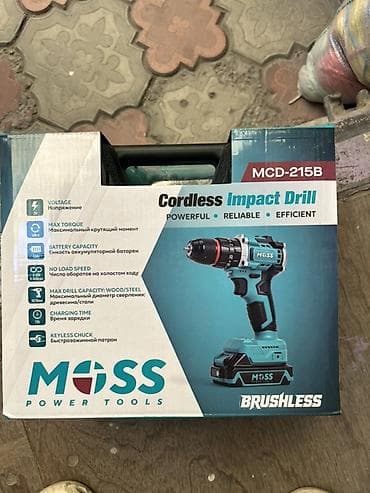 русская: Аккумуляторный ударный шуруповерт/дрель MOSS MCD‑215B (Brushless) — 1