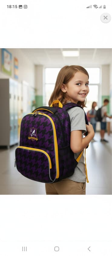 рюгзак для мам: Ранцы/рюкзаки ERHAFT для школы. Варианты дизайна: - Фиолетовый — 2