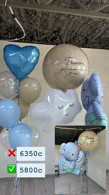 балон 12: Воздушные шарики и декоративные композиции для выписки из роддома — 5