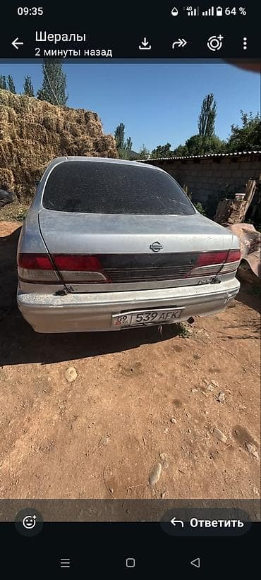 Унаа: Nissan Cefiro: 1998 г., 2 л, Кол менен иштөөчү, Бензин, Седан — 2