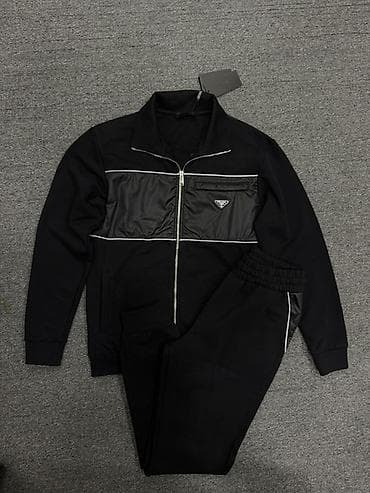 Мужской спортивный костюм, M, L, XL, Prada, Новый, цвет - Черный, Самовывоз
