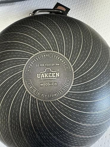 uakeen: Продаю новый вок сковороду UAKEEN 32 см. Безопасная нержавеющая сталь — 4