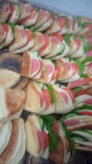 Мини-бутерброды в булочках конвертиком. - Выпечка: мягкие дрожжевые