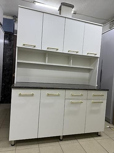 Терезелер жана комплектөөчүлөр: Ашкана гарнитуру, Жаңы, түсү - Ак, ДСП, Өзү алып кетүү, Акысыз жеткирүү — 1