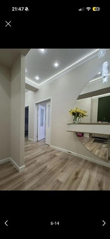 14: 2 комнаты, 76 м², Асанбай мкр Элитка, 13 этаж, Евроремонт — 7