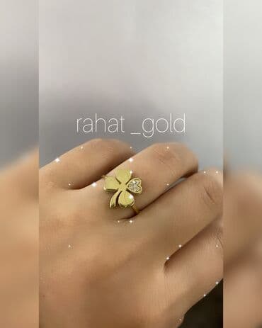 свадебные платья для покрытых: Кольцо, Проба 585, Женские, Циркон, Новый — 1