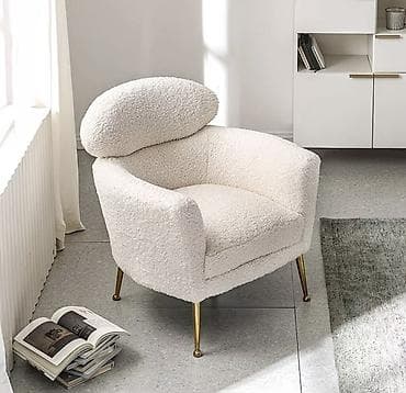 Үй жана бакча: Кресло с мягкой «шубкой» в стиле boucle - Категория: кресло-акцент — 3