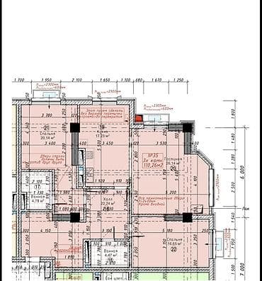 7 небо авангард: 3 комнаты, 110 м², Элитка, 7 этаж — 3