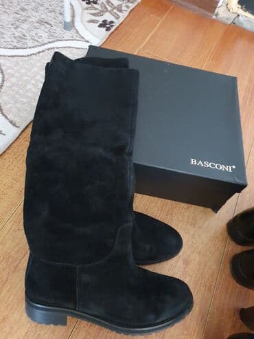 обувь для дома: Сапоги "BASCONI"зимние натуральная замша евромех цвет чёрный 38 — 12