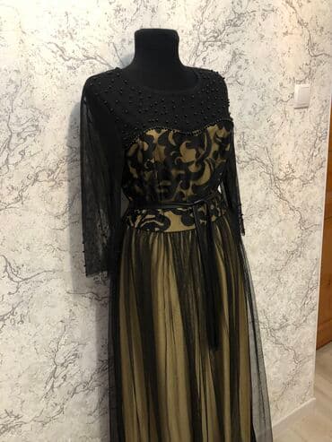 длинные платья с рукавами для полных: Вечернее платье, Классическое, Длинная модель, С рукавами, 3XL, 2XL — 6