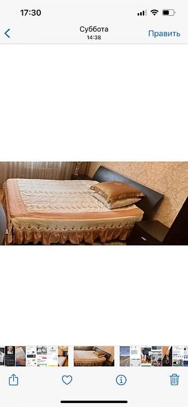 sofa bed: Двуспальная кровать с высоким изголовьем и комплектом спального — 2