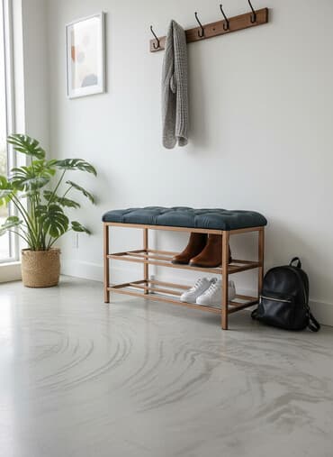 Банкетка, С полками