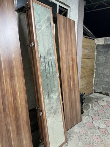 шкафы для дома бу: Шифоньер, Колдонулган, Түз, түсү - Күрөң, МДФ — 12