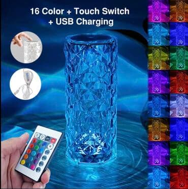 светильник в виде цветка: Светильник Светодиодная кристаллическая настольная лампа роза — 1