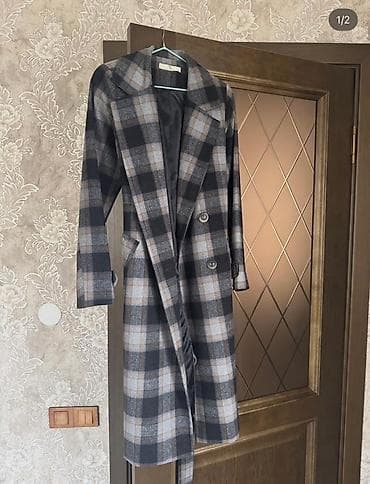 tech fleese: Два женских пальто в клетку. 1) DeFacto Outerwear, размер S - — 3