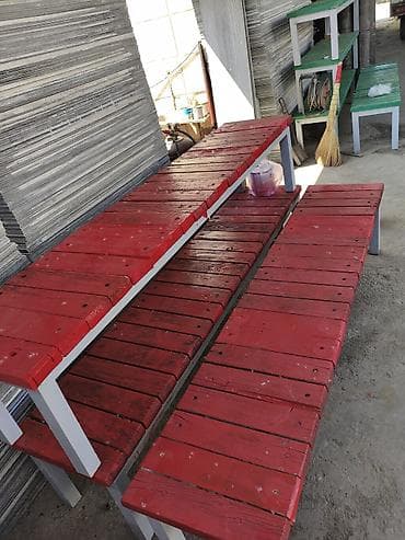 Бизнес үчүн жабдуулар: Продаю скамейки деревянные ношки железная состояние отличное для парки — 2