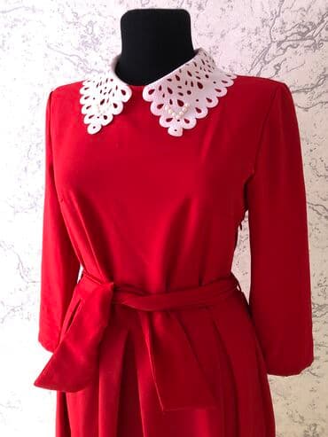 прокат карнавальных костюмов в бишкеке бишкек: Повседневное платье, Осень-весна, Длинная модель, Атлас, Прямое, S — 4