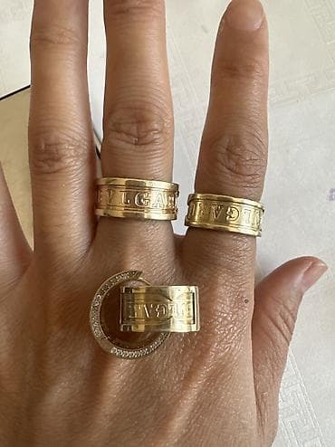 Личные вещи: Ювелирный комплект Bulgari (Bvlgari) - Два широких кольца-банды с — 2