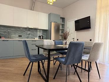 5000 сом кино: Обеденная группа: стол + 6 стульев - Стол прямоугольный, современный — 4